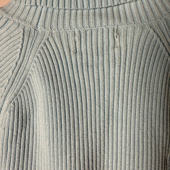 Eddie Bauer Women Stretch Ribbed Turtleneck Sky Blue Sweater Large - Picture 4 of 10